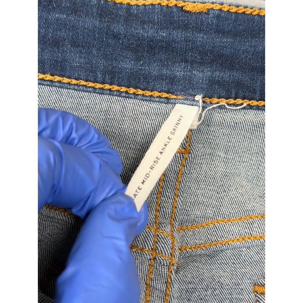 Rag and Bone Stevie Womens Skinny Jeans Size 26 Blue Mid Rise Made in USA - Picture 9 of 16